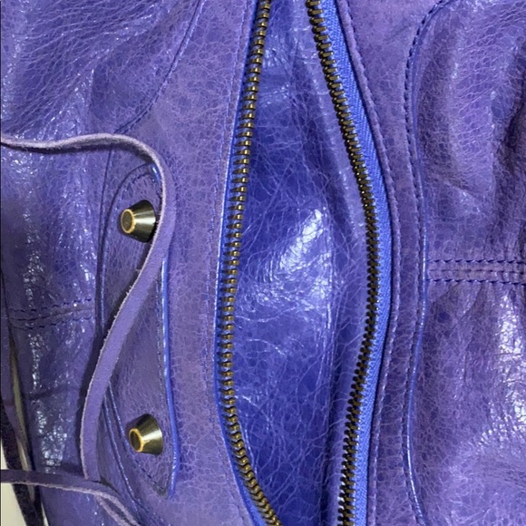 Classic Balenciaga Purple Motorcycle Tote - Picture 10 of 12